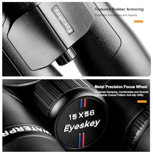 Binocular Eyeskey 15x56 ED para adultos, impermeable y ligero miniatura 3