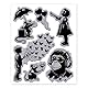 GLOBLELAND Banksy Ballon Affe Klammergummi-Stempels 8.7X7 Maus EVA Stempel Schmetterlings Stempel Set Für Kartengestaltung Fotoalbum Dekor Dekoration DIY Scrapbooking