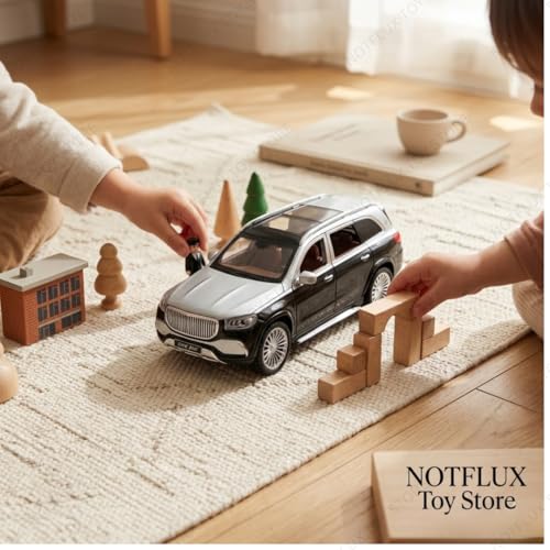 Image of 1:24 Mercedes Benz GLS600 Maybach Toy Car - Luxury Diecast Model with Sound & Light, Pull Back Action Kids Toy Car Gift for Boys & Girls [Multicolor] [Pack of 1]