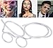 Silly Straw Glasses, Reusable Fun Party Loop Drinking Straw, Novelty Eyeglasses Straw for Kids Party Annual Meeting Parties Birthday Supplies (white)