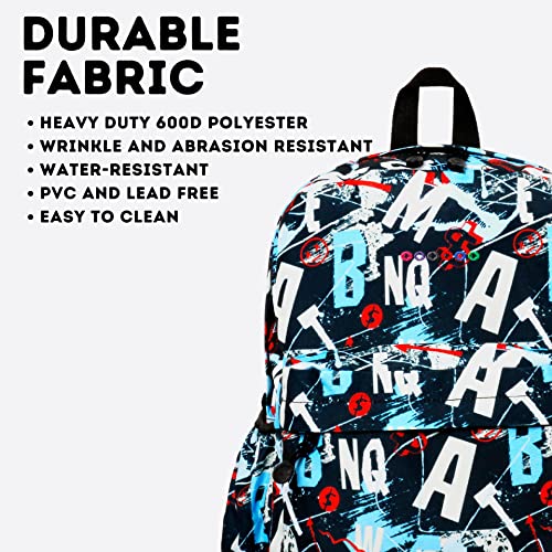Image of J World Oz High School Backpack for Kids. Cute Laptop Bookbag for Girls Boys, Graffiti