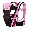 Babydrager, 4 multifunctionele cabriotdragers, ergonomische heupstoel, instelbare ventilatie. roze