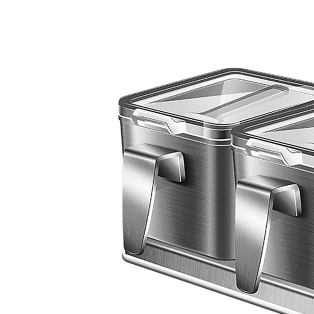 Organizador Armario Cocina para acero Inoxidable para estante Especias 3 Niveles Ajustable para almacenamiento Gabinete 30x12x9cm(three -)