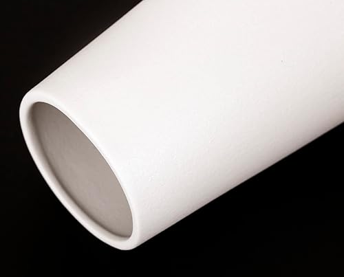 Miniatura 2 de Jarrón blanco de cerámica, jarrones simples para plantas de flores secas de hierba de las pampas, florero elegante esmerilado para estante de mesa