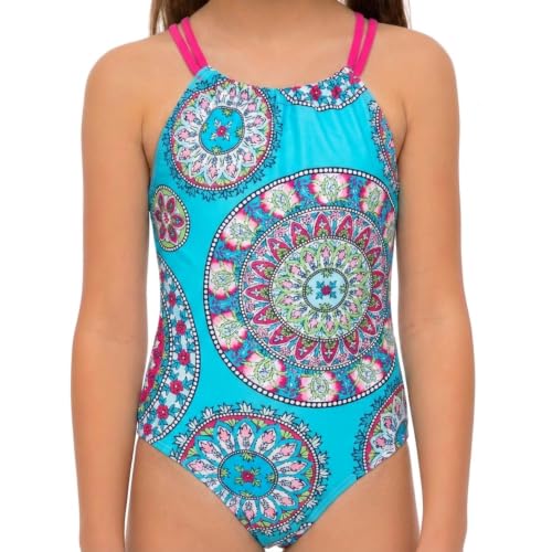 Image of Kanu Surf Girls Jasmine Beach Sport Halter One Piece Swimsuit