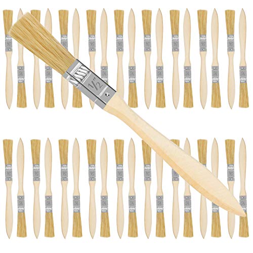 Kurtzy 12,7 mm Pinsel Set Maler Pinselset (36er Pack) - Profi Pinsel zum Streichen mit Holzgriff, Lasieren, Lackieren, Kleben und Basteln - Malerpinsel Set
