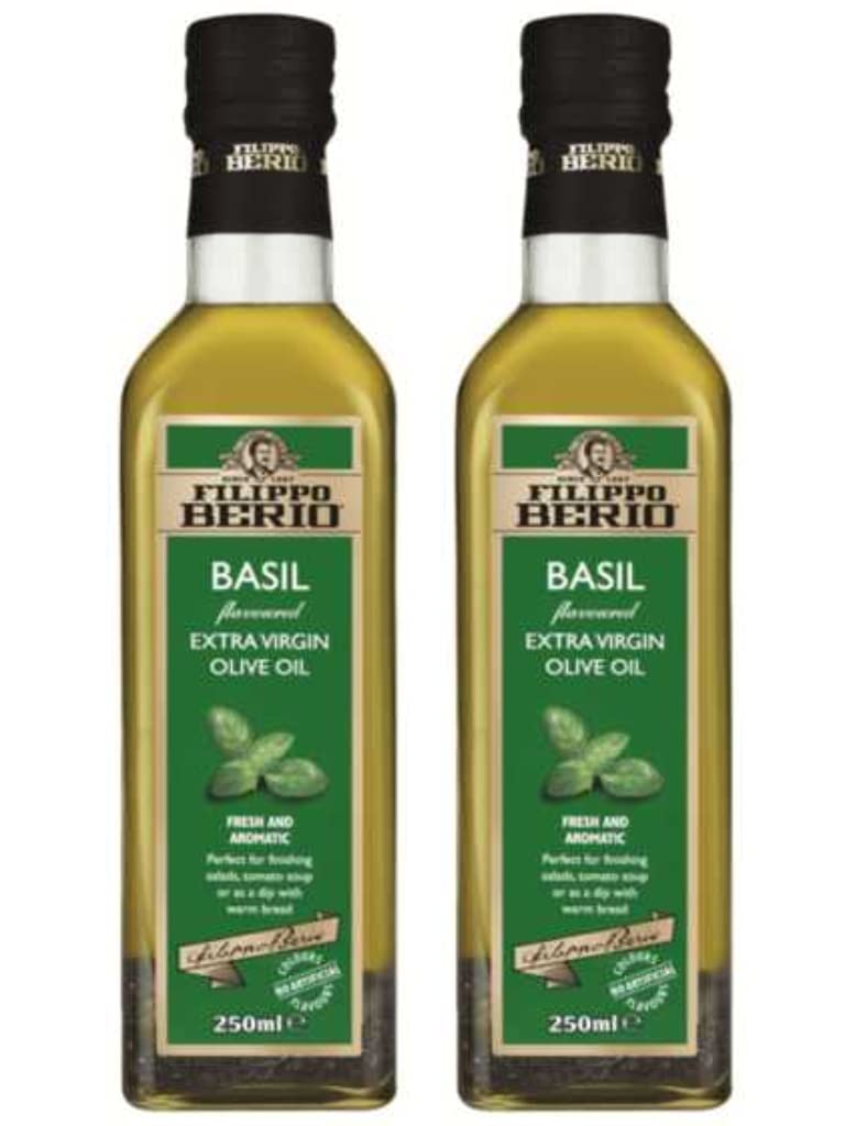 Filippo Berio Basil Extra Virgin Olive Oil | Pack of 2 x 250ml