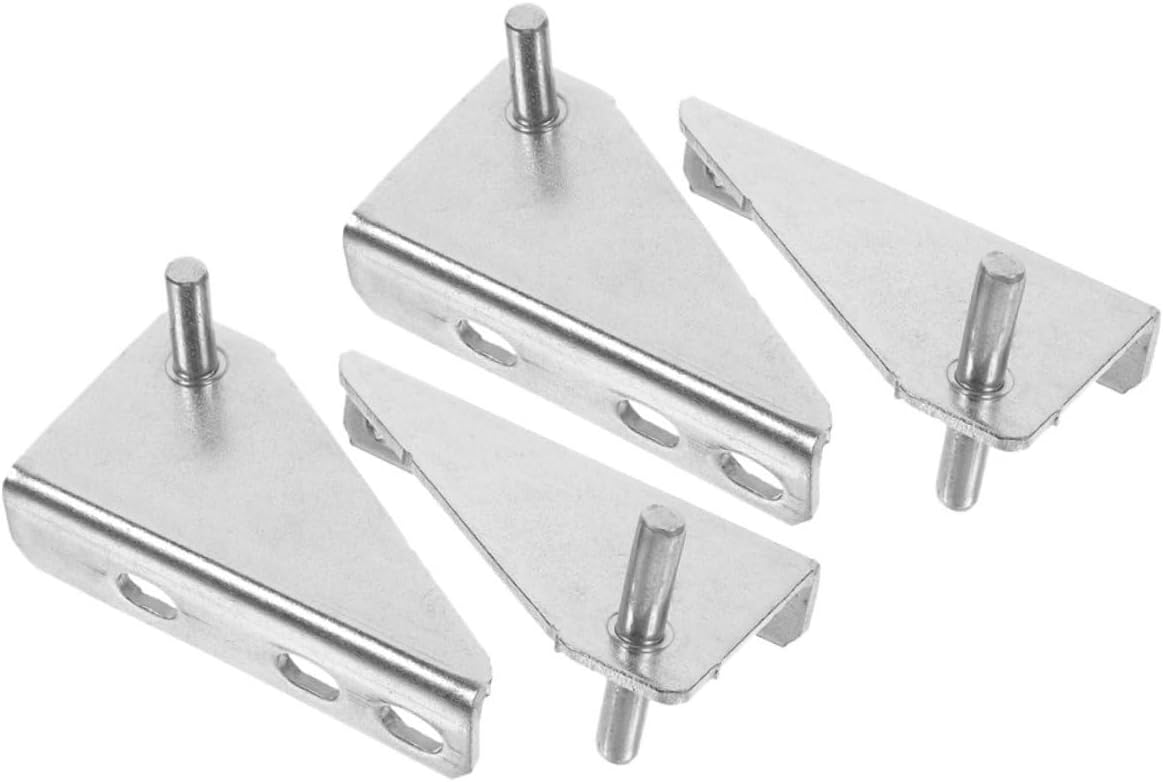 4pcs Stainless Steel Freezer Hinges Rubber Cap for Noise Reduction Cabinet Door Hinge Accessories for Easy Installation Refrigerators and Freezers