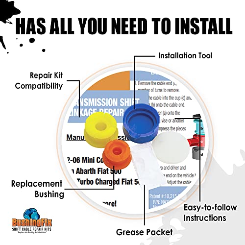 BushingFix NA1Kit Manual Transmission Shift Cable Bushing Repair Kit