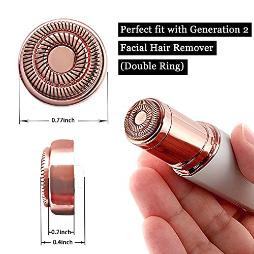 tuokiy Cabeças de substituição para removedores de pelos faciais, halo duplo geração 2, 8 unidades (