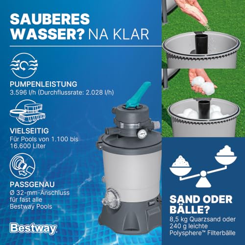 Bestway Sandfilteranlage 3.028 l/h, 85 W