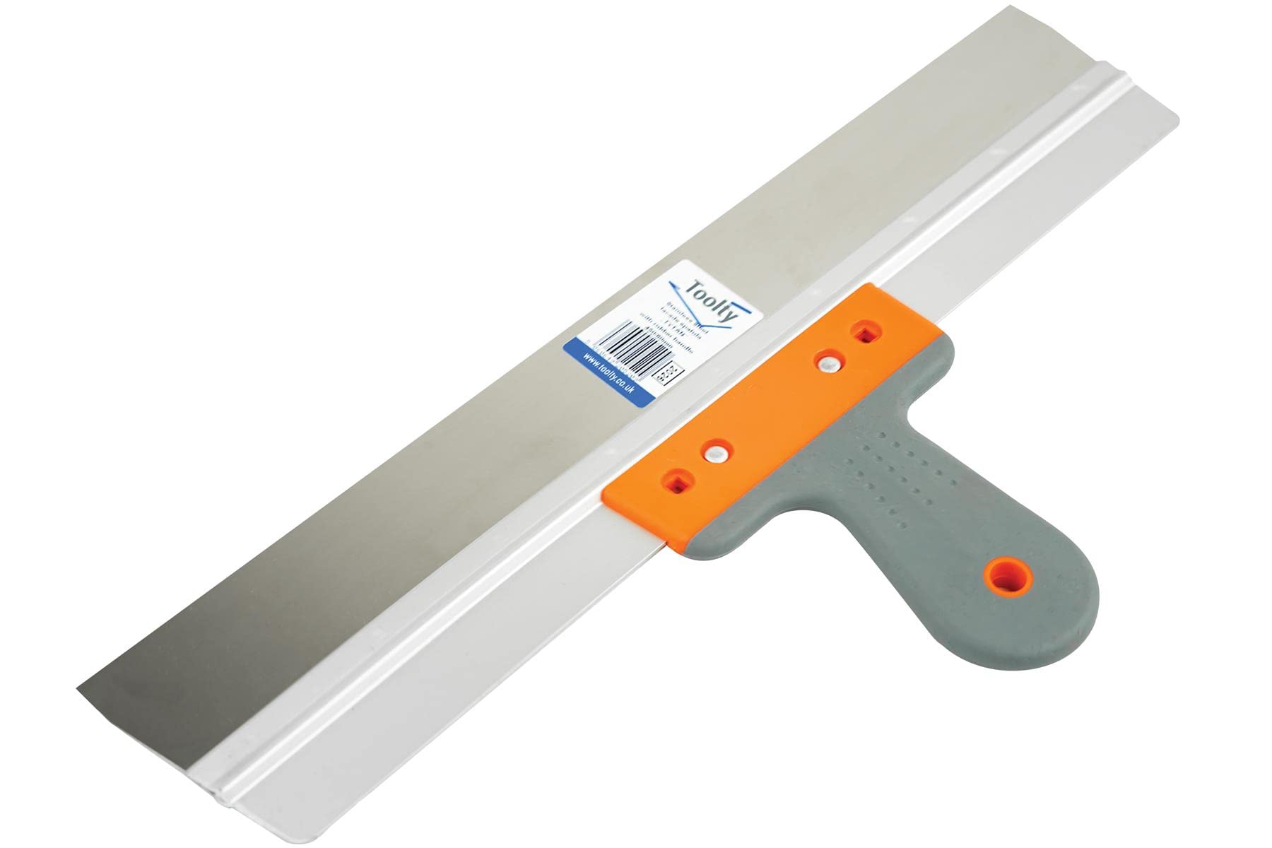 Toolty Multi-Colour Stainless Steel Taping Knife, Flexible Wall Putty Knife, Drywall Scraper, Finishing Coat Spatula - 450Mm (17.72") - Aluminum - Diy - Tlty-2026