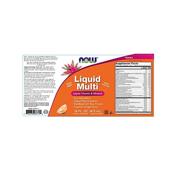 NOW-Supplements-Liquid-Multi-Tropical-Orange-Flavor-Fast-Absorption-with-Added-Phytonutrients-16-Ounce NOW Supplements, Liquid Multi, Tropical Orange Flavor, Fast Absorption, with Added Phytonutrients, 16-Ounce