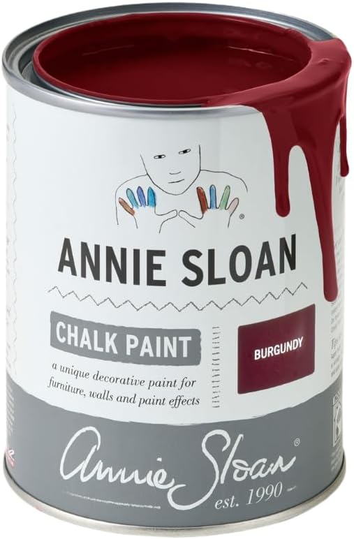 Chalk Paint® (Burgundy, 1 Litre/33.8 Fl Oz) a unique decorative paint for furniture, cabinets and home décor with no sanding or priming