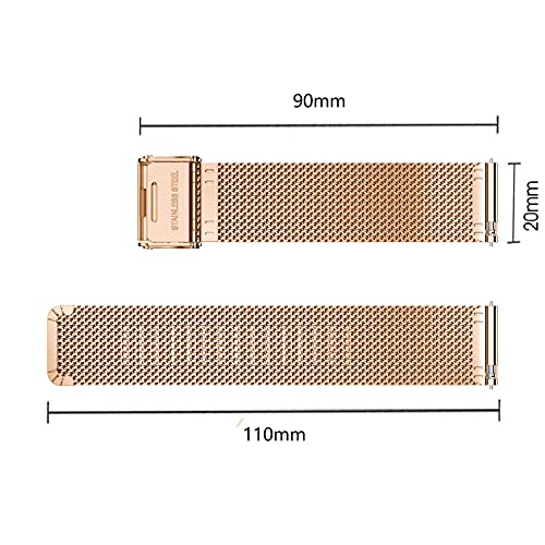 Correa de malla acero inoxidable 20mm para reloj miniatura 4