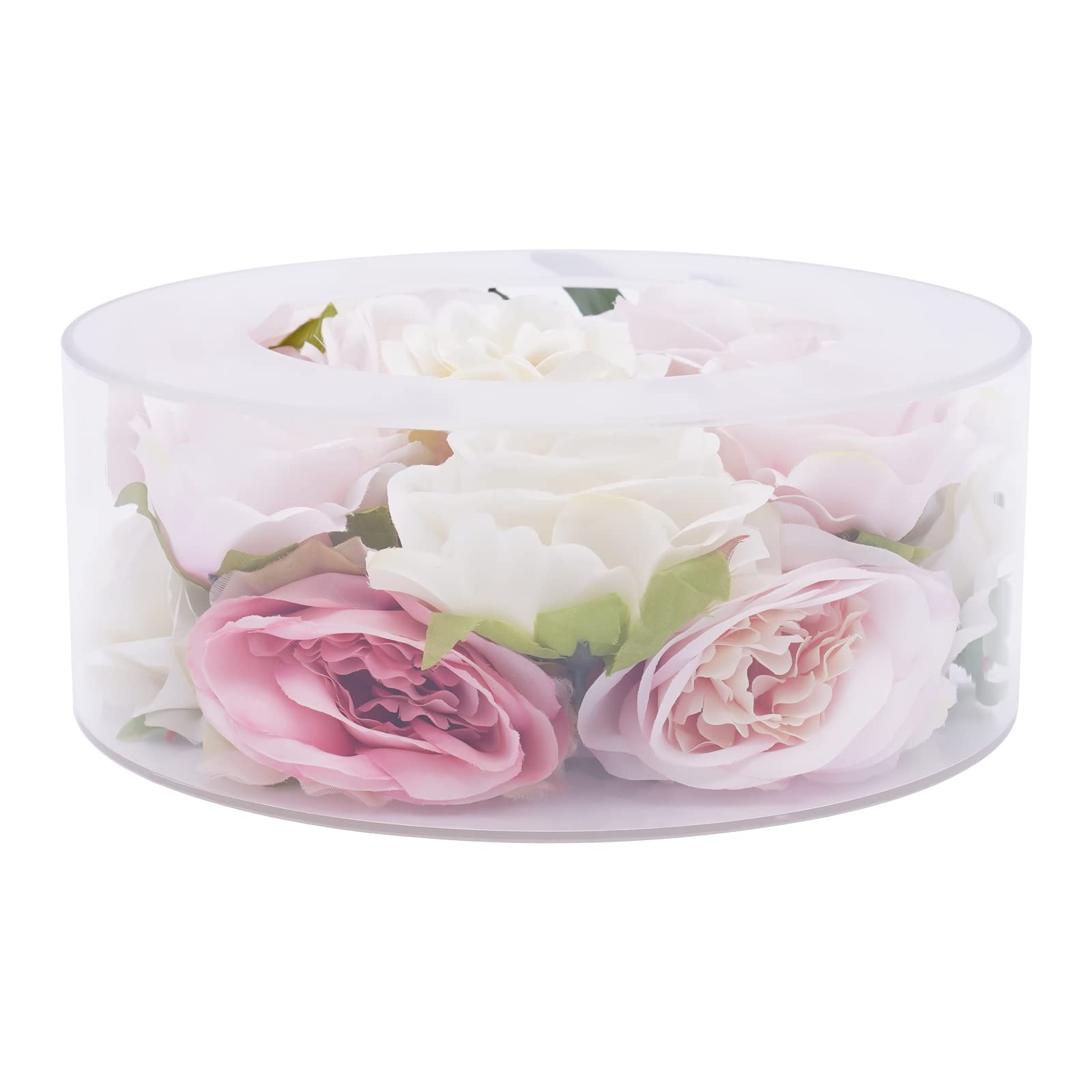 2 soportes para tartas de acrílico transparente rellenables para bodas con