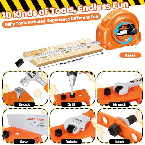 46 PCS Kids Tool Set with Drill