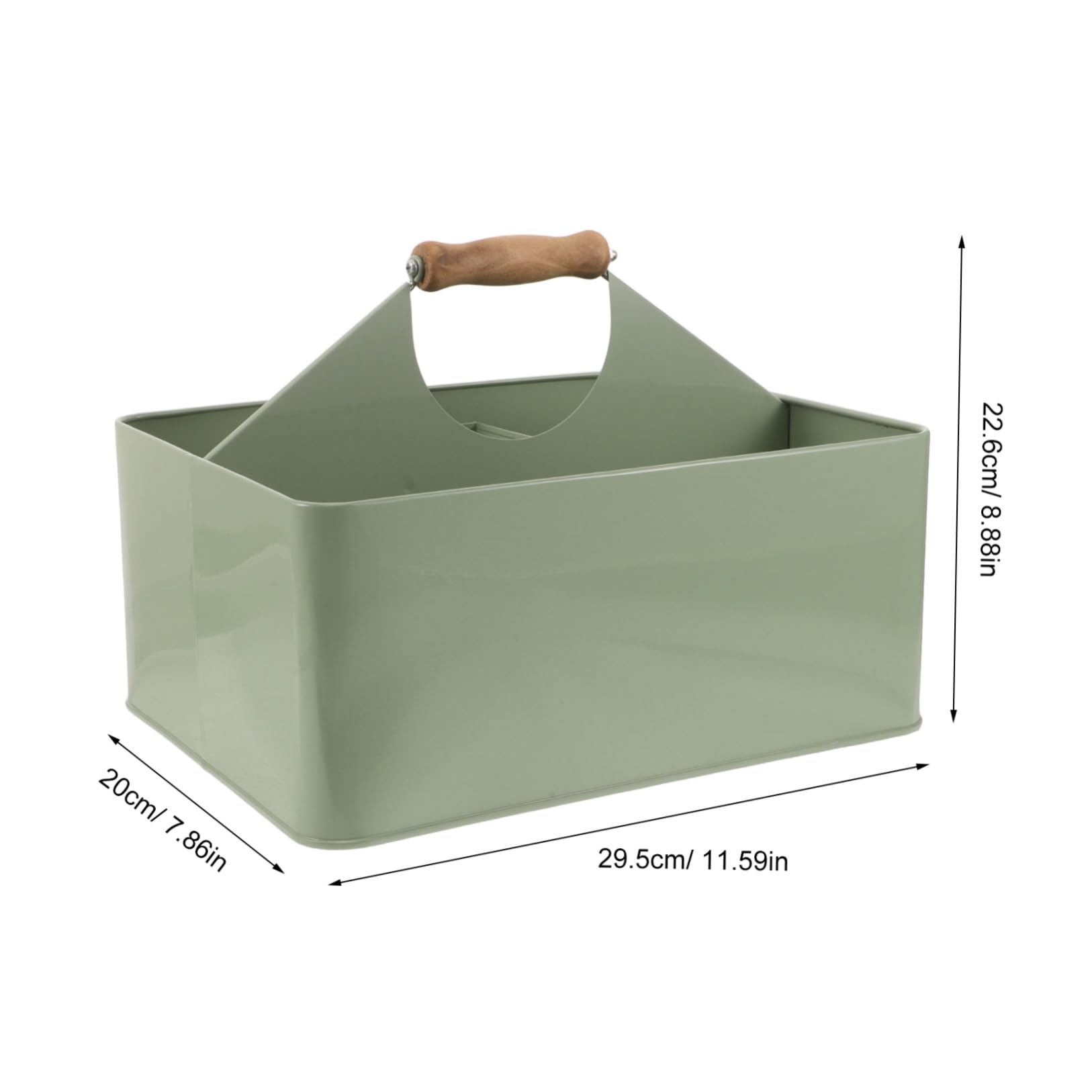 SOIMISS Boîte de Rangement pour Semences de Jardin en Fer Vert avec 4 Compartiments et Poignée, Surface Lisse Résistante la Déformation, pour Rebords de Fenêtres et Petits Espaces
