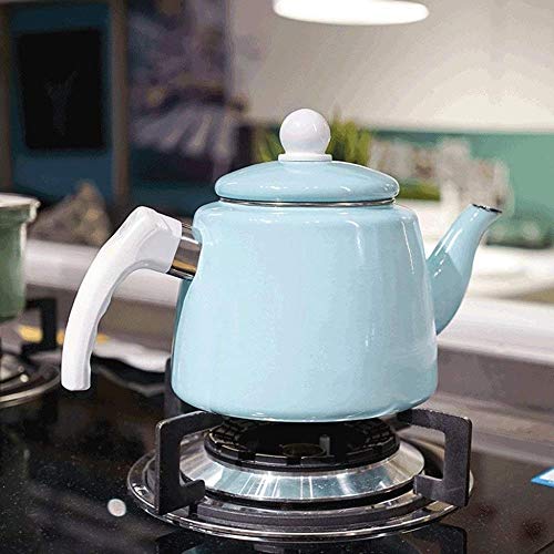 LIUBINGER Tetera Acero Agua Azul Camping Caldera de Acero Silbato Mini Caldera Cocina de Gas Inicio Abrir Fuego de Gas… - Imagen 7