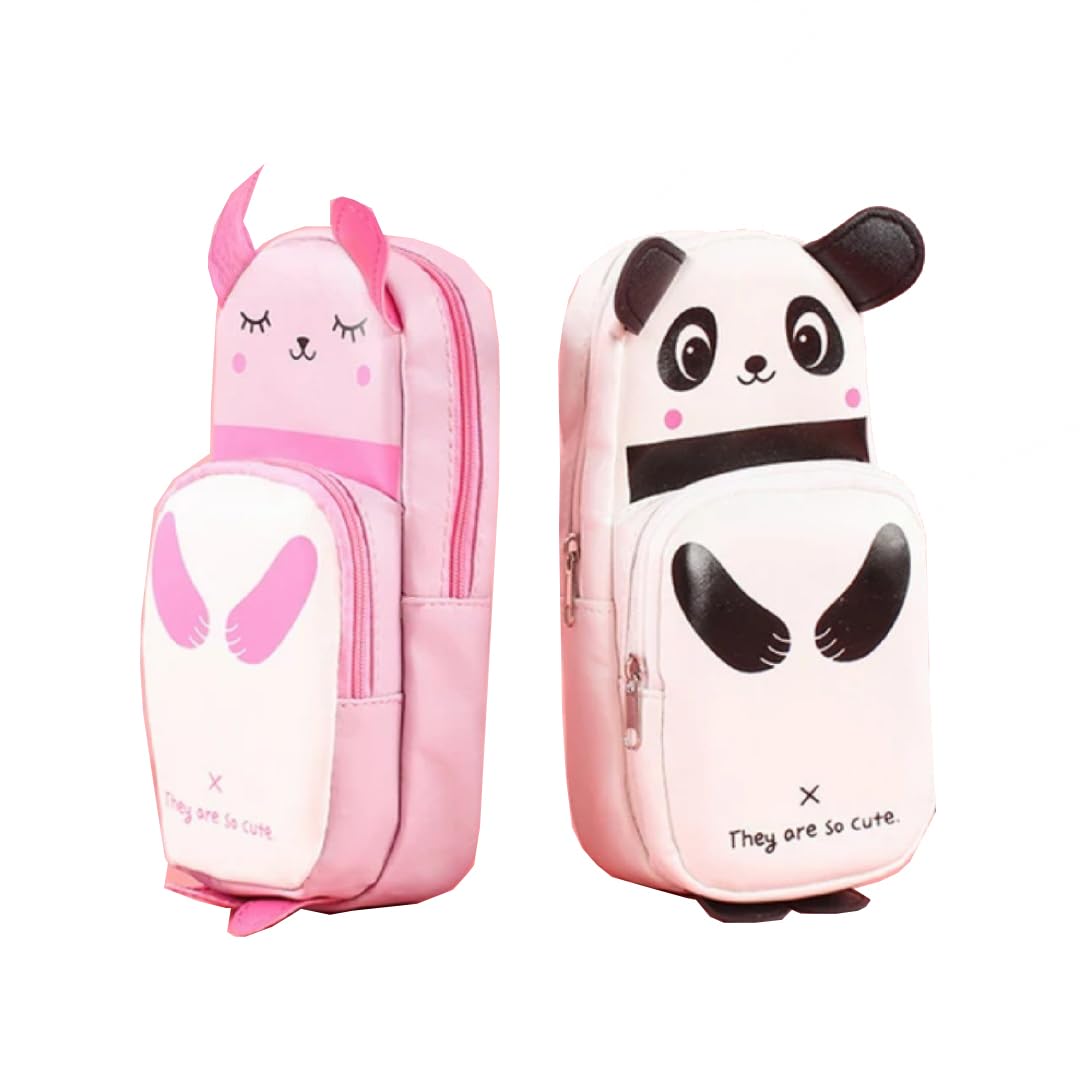 Fantastic New Super Cute Panda Rabbit Pencil Case Big Capacity Pencil Pouch Bag & Stationery Pencil Box(Set of -2 Pink&White) (B0CC34LQQ3) Amazon Price History, Amazon Price Tracker