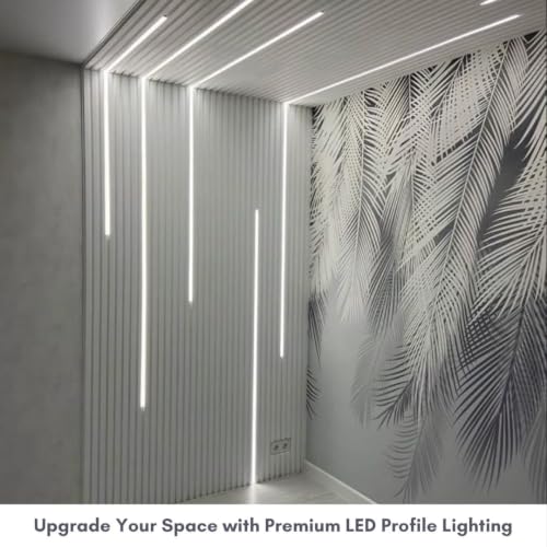 Image of 18x06 Aluminum Channel Profile with Diffuser Cover, Mounting Clips & End Caps | Aluminum LED Strip Light Housing for Cabinet, Ceiling, Shelf & Wall Lighting (Pack of 6)
