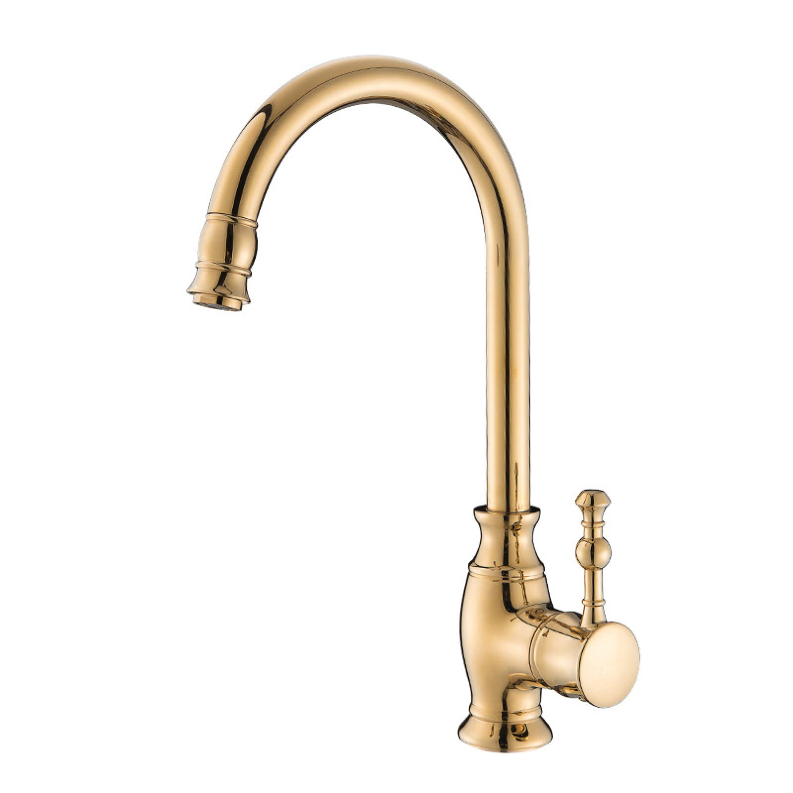 Robinet d'évier de cuisine européen antique cuivre eau chaud froid