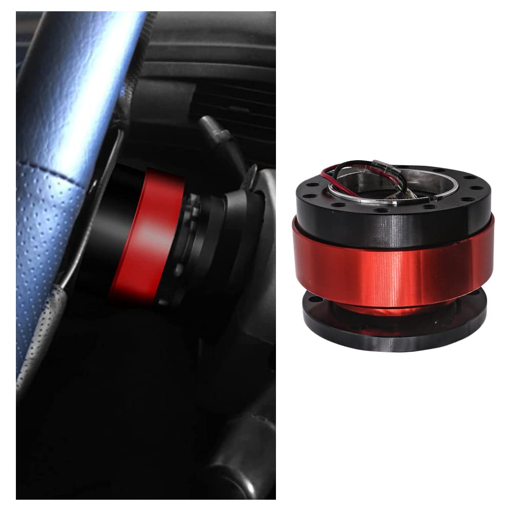 Riloer Kit universal de 6 orificios de liberación rápida para volante de carreras/rally/deportes de motor