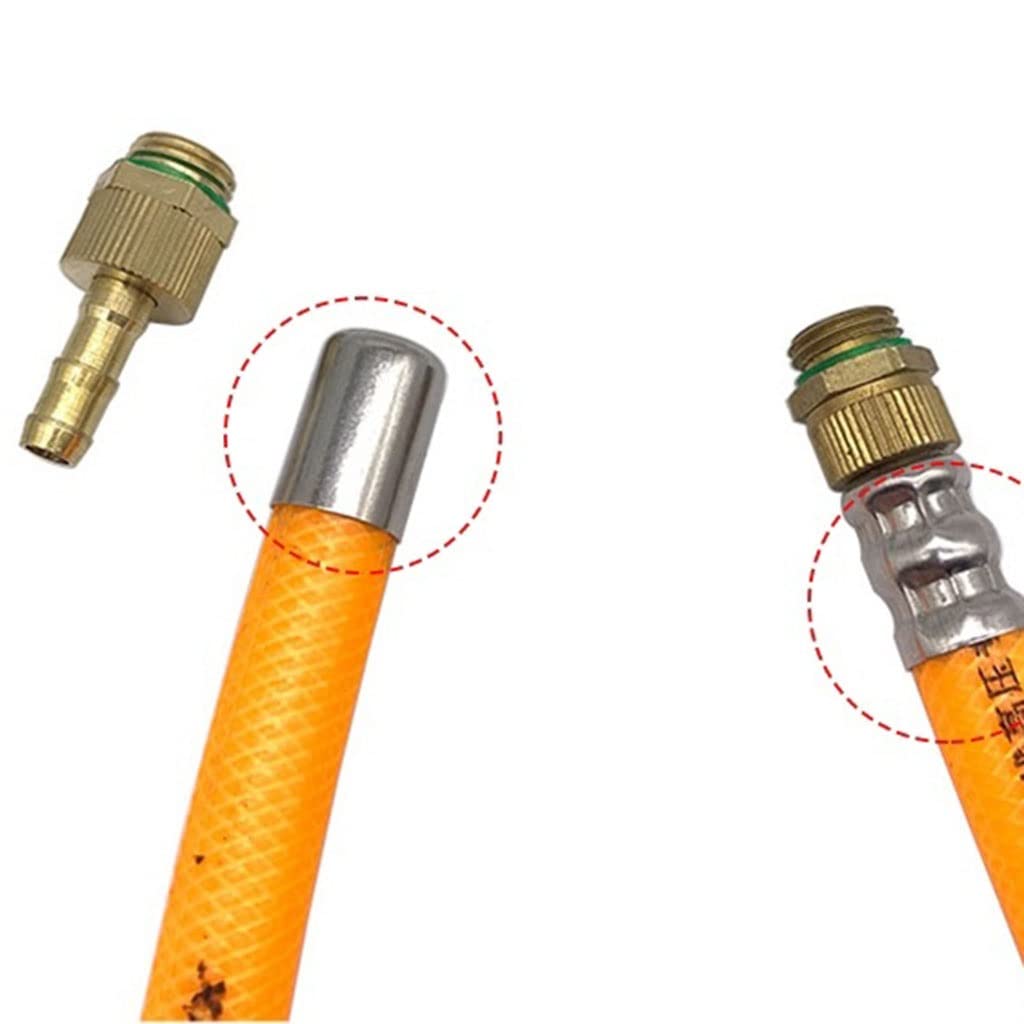 Manguitos de crimpado de manguera de acero inoxidable de alta presión, 50 conectores para unión de tubos suaves (11,5-18 mm, 16,5 mm de diámetro), conexión duradera y fiable