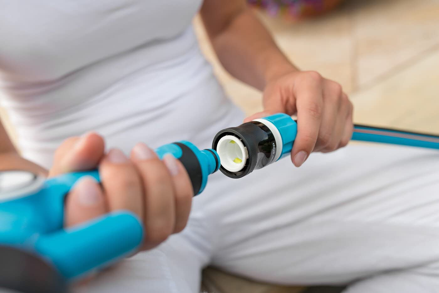 Cellfast Connettore Rapido SAFETOUCH IDEAL™ Per Tubo 1/2" E 5/8" – Racordo Passante In ABS