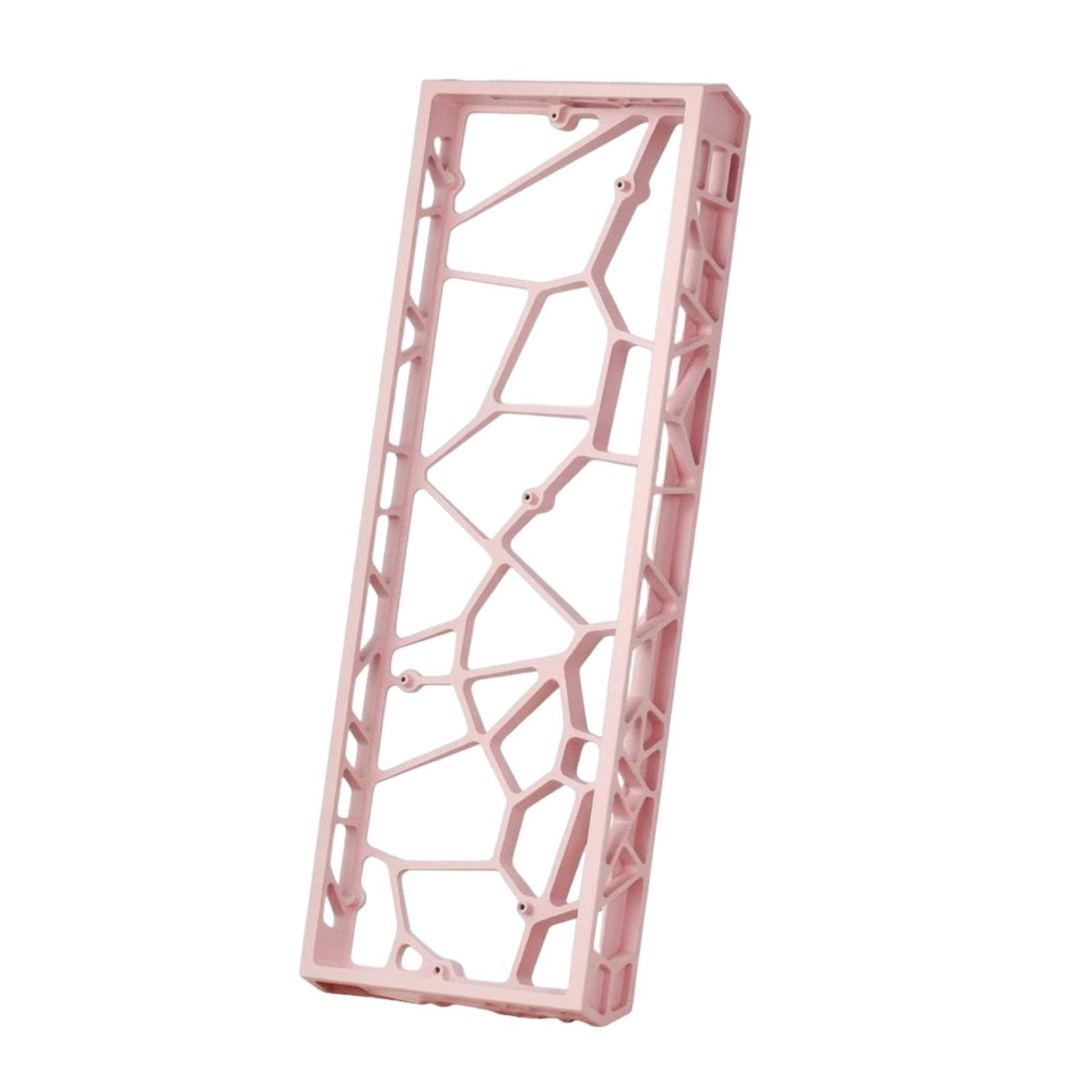 Carcasa de Teclado de Aluminio Aleación CNC Patrón Esqueleto 60 Chasis Mecánico Funda para Placa GH60 Ligereza y Ventilación Adecuada para Juegos, Pink