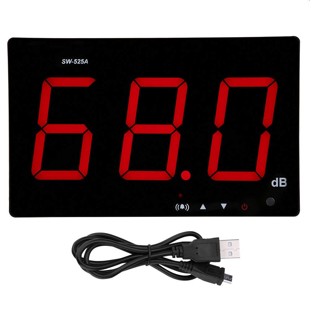 SW-525A Digital Sound Level Meter 30-130dB for Environmental Noise Monitoring Industrial Acoustic Testing Workplace Safety Measurement Portable Decibel Meter with Backlit LCD Display