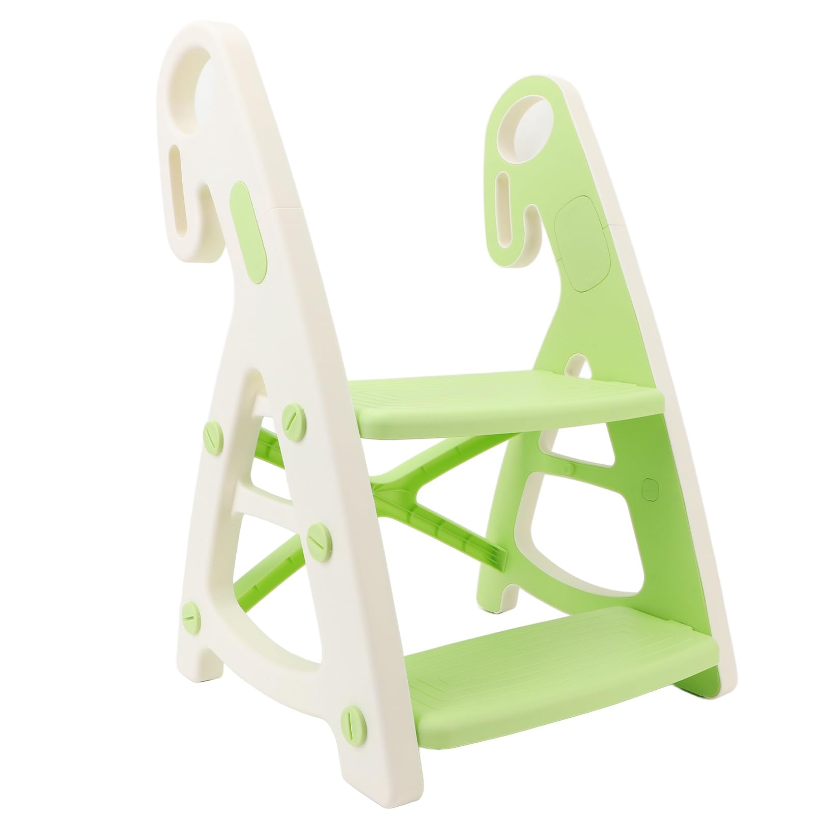 Taburete para Lavabo de baño, Taburete Ajustable de 2 Niveles, Taburete Multifuncional de plástico Antideslizante con asa, diseño de Soporte Triangular Estable para niños