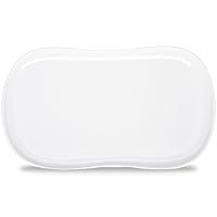 Vista 1 de Carlisle FoodService Products Stadia Bandeja de Plástico Reutilizable para el Hogar y el Restaurante, Melamina, 13 x 7 Pulgadas, Blanco