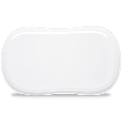 Carlisle FoodService Products Stadia Bandeja de Plástico Reutilizable para el Hogar y el Restaurante, Melamina, 13 x 7 Pulgadas, Blanco