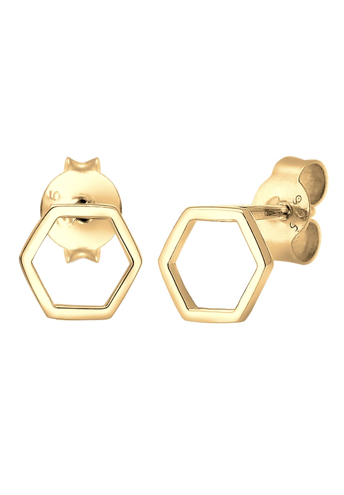 Elli Women's 925 Gold Plated Xilion Cut Earrings