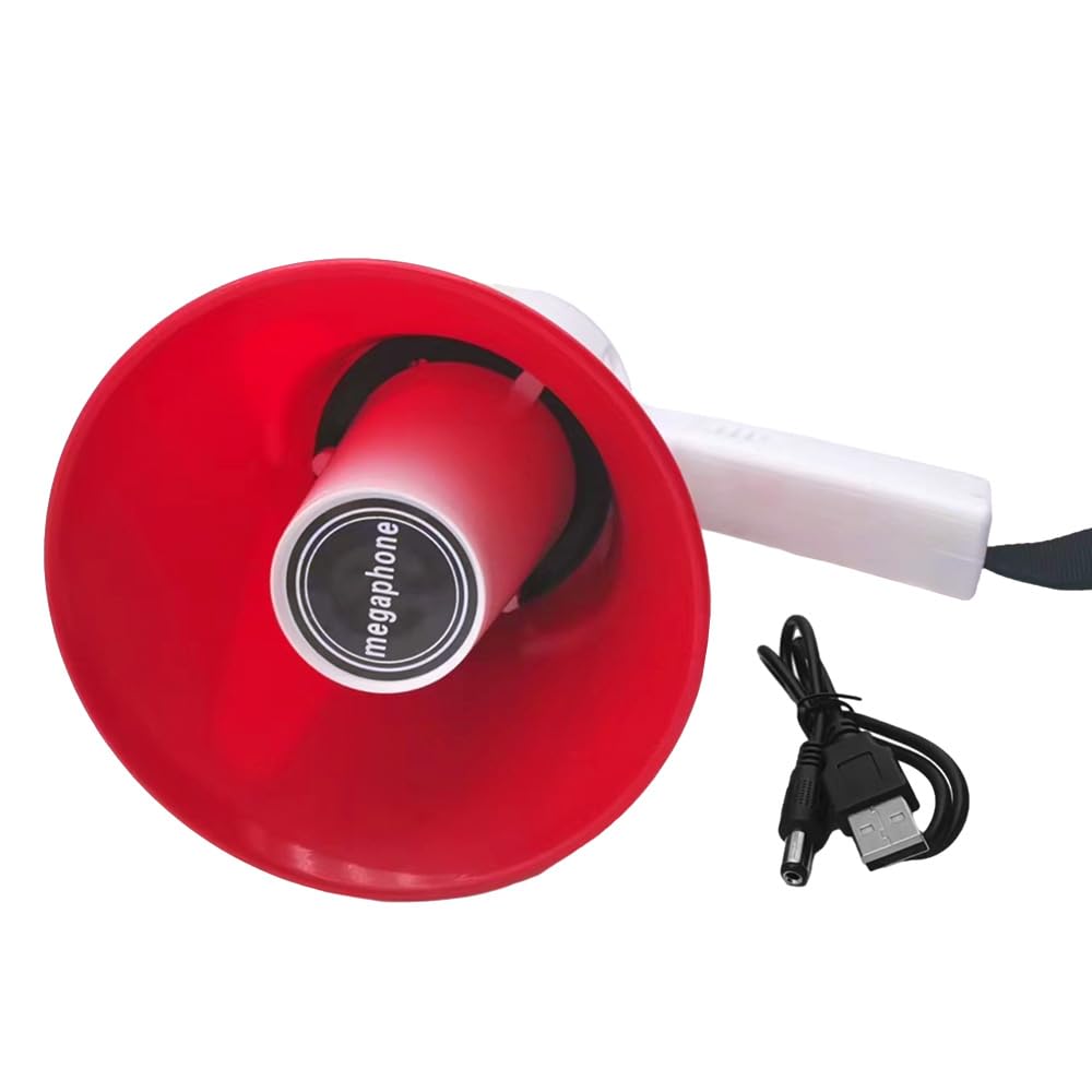 Megáfono Altavoz Potencia 50 W Portátil Voz Sirena Alarma USB TF BT Amplificador