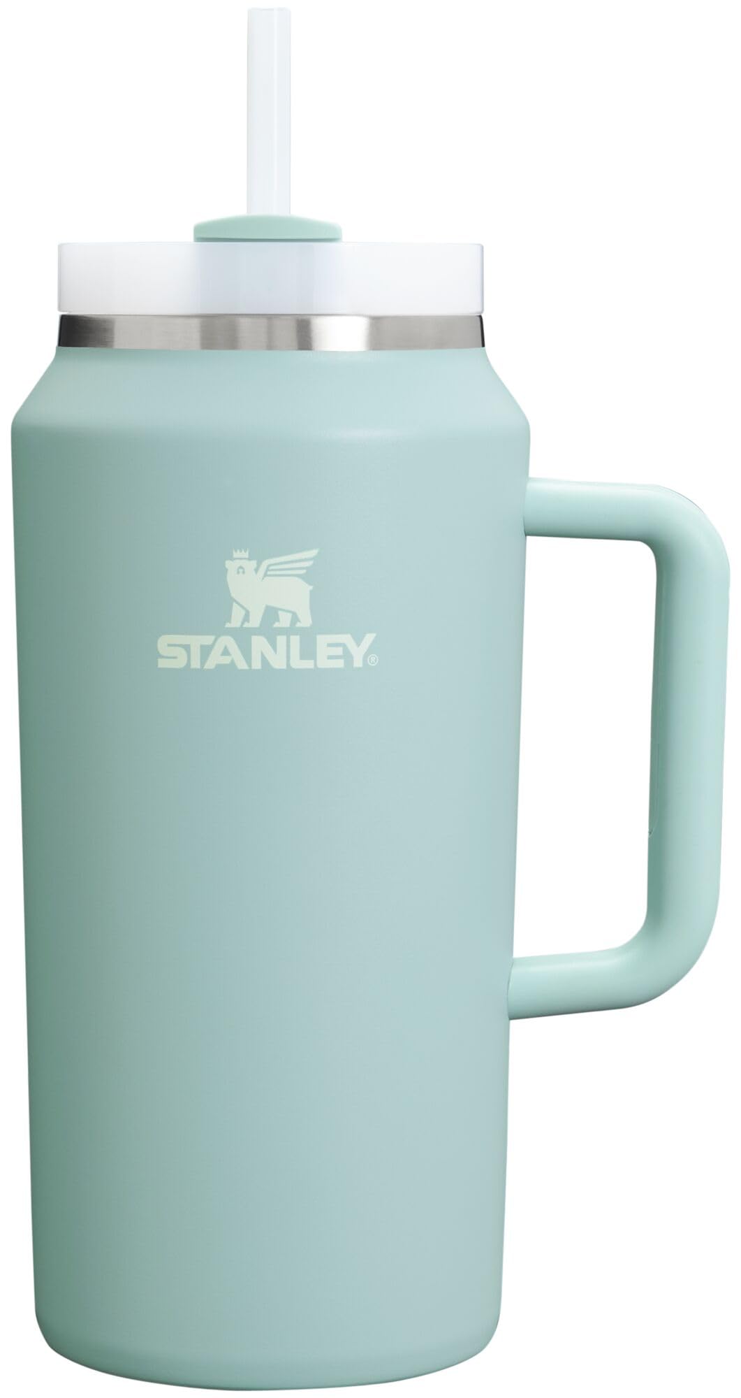 Stanley Quencher H2.0 Tumbler with Handle & Straw 64 oz | Flowstate 3-Position Lid | Large Capacity for Travel & Sports | Insulated Stainless Steel Cup | BPA-Free | Seafoam