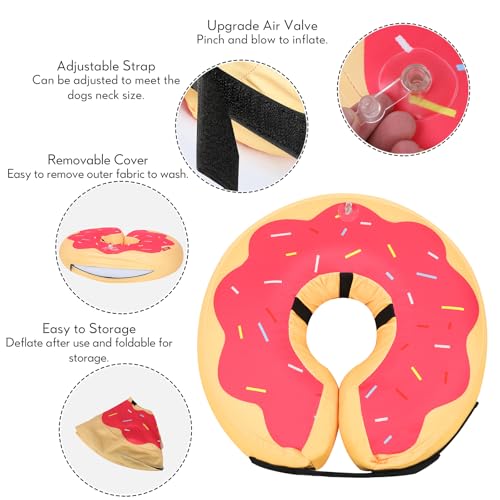 Image of MIDOG Inflatable Dog Cone, Donut Recovery Collar After Surgery, X-Small