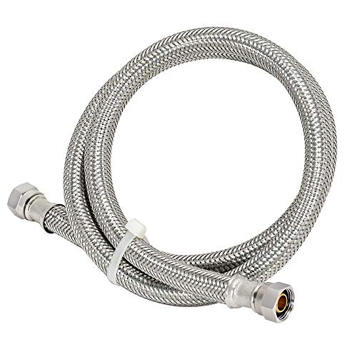 Eastman 36 Inch Flexible Faucet Connector Supply Line, 3/8 Inch x 3/8 Inch Compression Connection, Stainless Steel Braided Hose, 48078