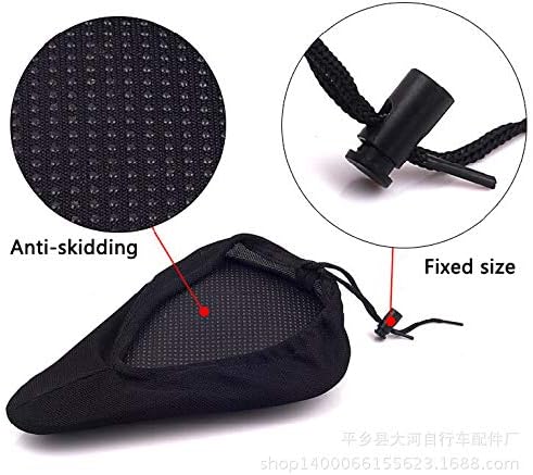 Miniatura 4 de Funda de cojín de gel para asiento de bicicleta para niños, 8 x 5 pulgadas, funda de asiento de bicicleta para niños, almohadilla de sillín de