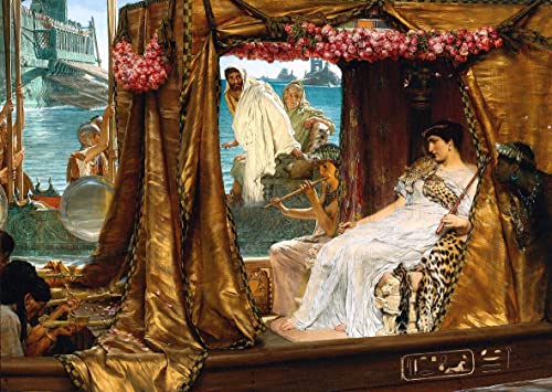 La rencontre d'Antoine et Cléopâtre affiche toile Lawrence Alma Tadema portrait déco mural