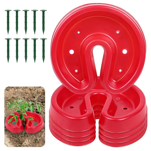 Tomato Seed Tray All Purpose Tool Enhances Crop Growth,Convenient Management Water, Weeding Machine, Easy to Install, Set of 3 Trays (red)