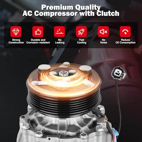 Image of cciyu Air Conditioning Compressor for Honda Civic 1.7L 2.0L 2002-2005