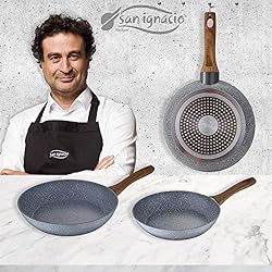 Sartenes San Ignacio San Ignacio Set 3 Sartenes 18/20/24 Daimiel, Aluminio Forjado, Inducción, Multicolor