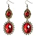 RareLove Lolita Red Rhinestone Teardrop Chandelier Dangle Earrings