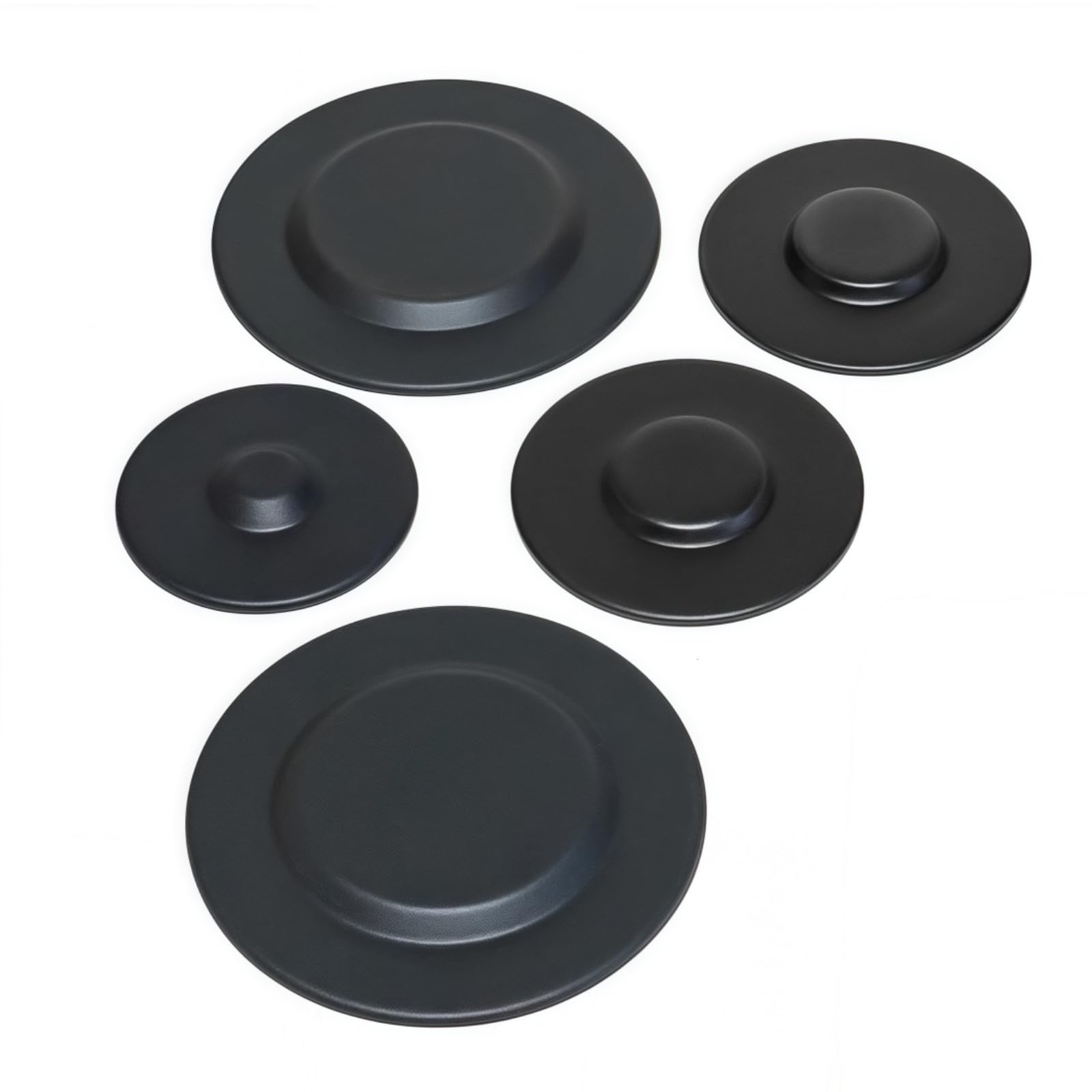 Gas Range Burner Cap Black 5 Pack Kit Compatible with Whirlpool Maytag KitchenAid WPW10183374 AP6016471 W10183374 1871944 PS11749758