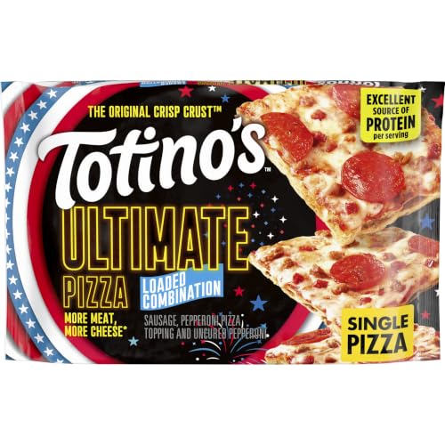 Totino's Loaded Combination Ultimate Pizza, Frozen Pizza, 12.21 oz