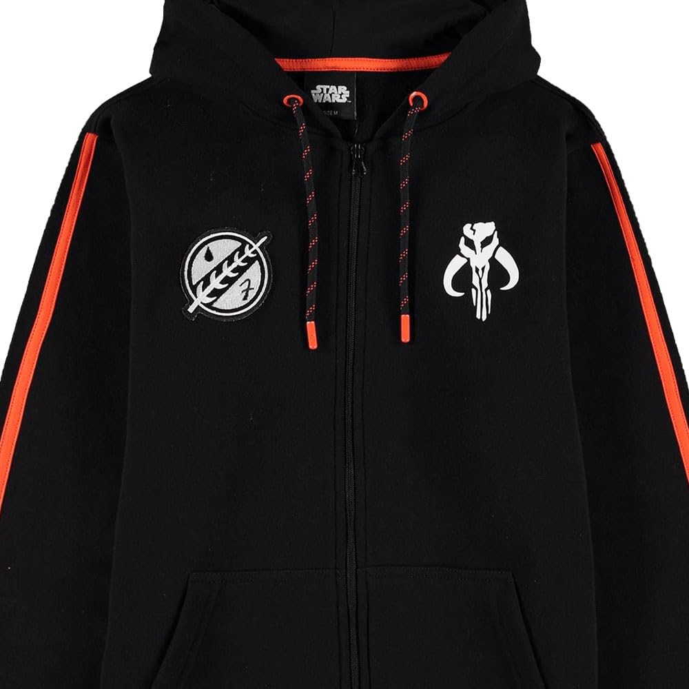 Star Wars Męska bluza z kapturem Boba Fat Stripe-Men's Zipper Hoodie Pullunder