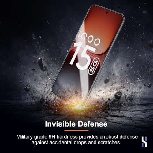 Image of Tempered Glass for IQOO 15 Military Grade 9H Screen Guard, Anti-Scratch, Shatterproof, Edge-to-Edge Full Coverage - Black Border