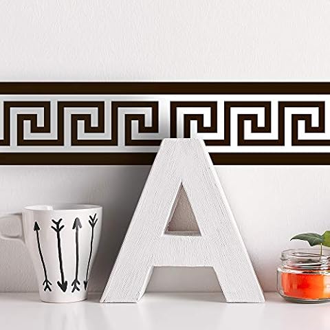 Funlife Wallpaper Border Stickers, Self Adhesive Ceiling Molding Borders, Skirting Wall Waist Line for Home DIY Decorative, 10x600cm, Black Cover